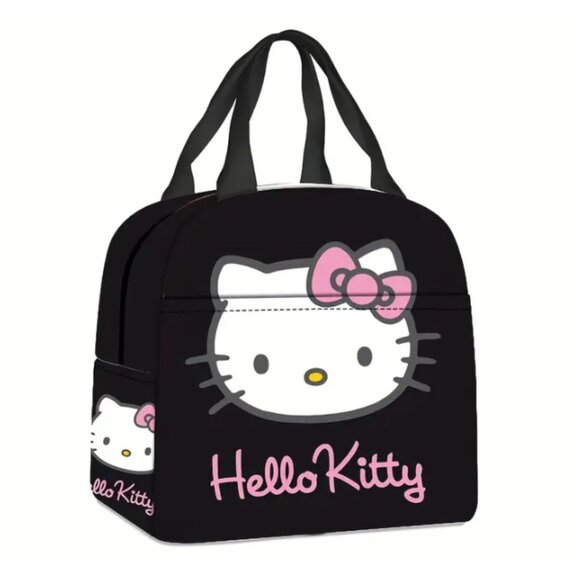Hello Kitty Black Tote Bag Cute Anime Style Handbag Travel & Picnic Bag - Picture 1 of 4